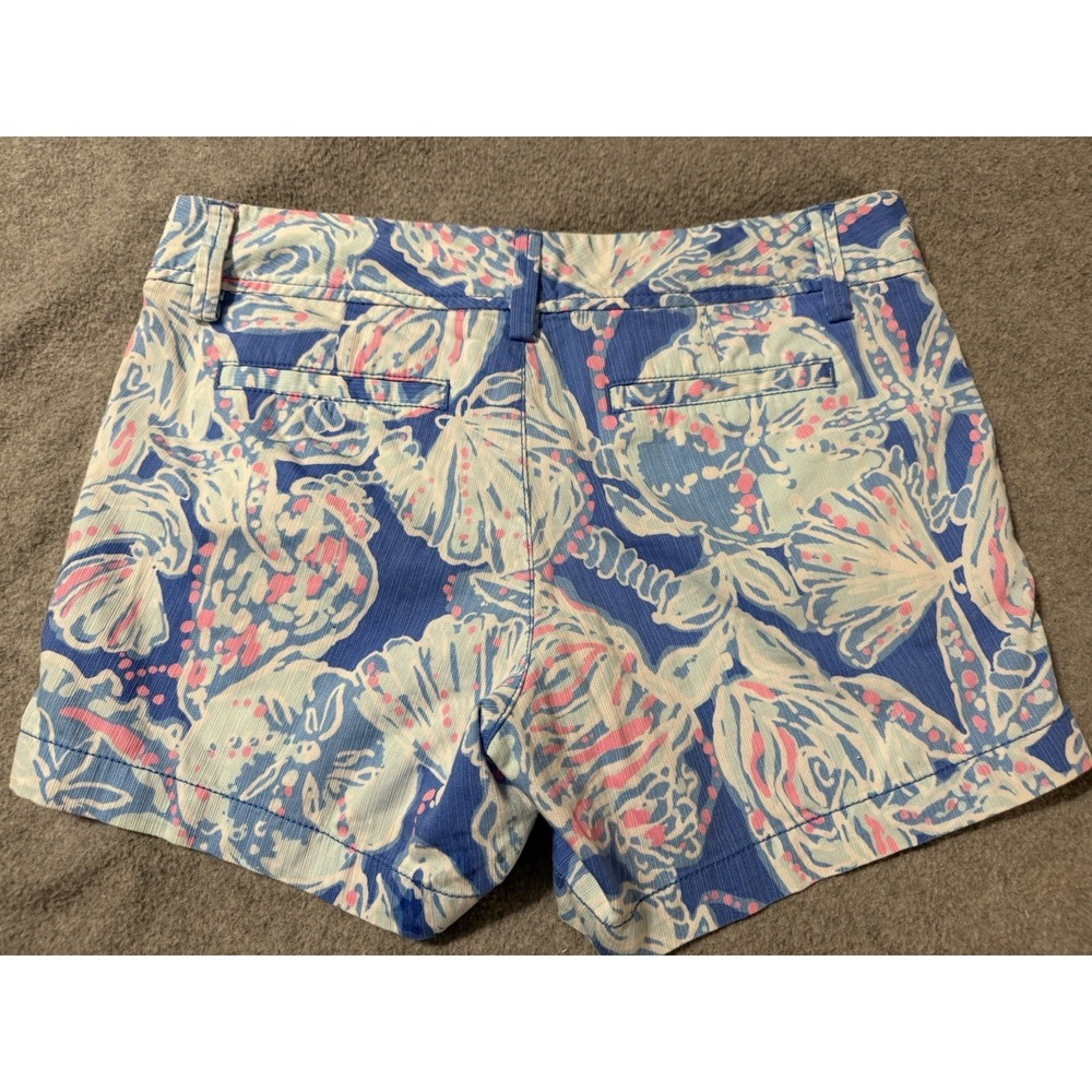 Lily Pulitzer Bay Blue Cotton Callahan Shorts Beach Golf Casual Women's 6 - Picture 13 of 16